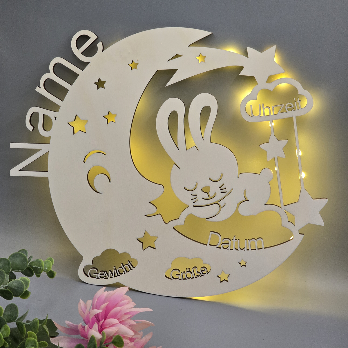Mond mit und ohne Beleuchtung